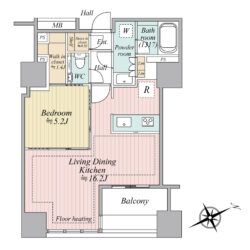 南東向きで日当たり眺望に優れており、豊富な収納（ＷＩＣ／ＳＩＣ／リネン庫／カップボード）がお部屋をスマートにしてくれます。間取