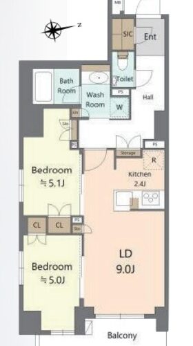 【仲介手数料無料】パレステージ文京江戸川橋 3階 2LDK 東向き 54.84㎡