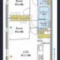 間取 5階　南西向き角住戸　2LDK　54.16㎡