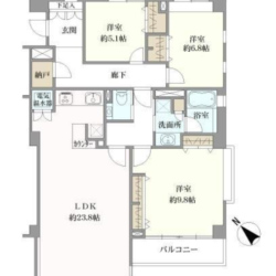 3LDK　価格2億8千万円間取