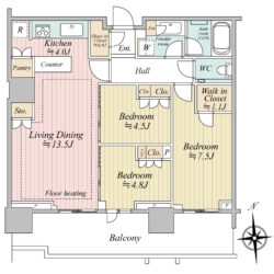 50階建て48階部分　準プレミアム住戸フロア　南向きのお部屋です