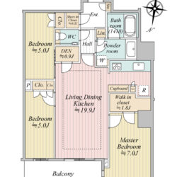 37部分 19.9帖のLDK 75.31㎡の3LDKタイプ　間取