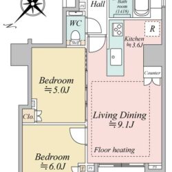 7階・北西向きの角部屋