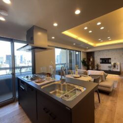 14.8帖のLDK　キッチン側から居間