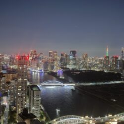 築地市場跡地や浜離宮恩賜庭園を望む開放的な眺望