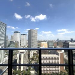 北東向きにつき豊洲駅方向を望む開放的な眺望
