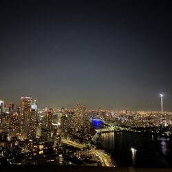 北向き、眺望良好、東京スカイツリーや運河が一望できます。