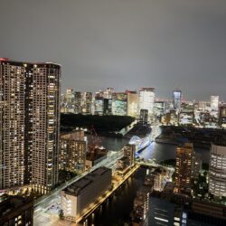 築地市場跡地・浜離宮から都心の夜景を望む眺望