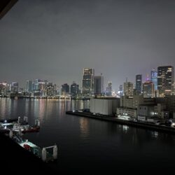 朝潮運河・勝どき・都心方面を望む眺望（夜景）