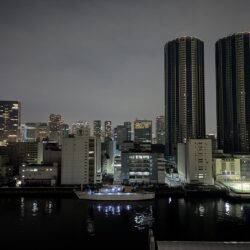 朝潮運河・勝どき・都心方面を望む眺望（夜景）
