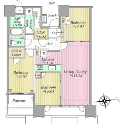 3LDK（LDK14.6帖+洋室6.0+洋室5.0帖+洋室5帖）間取