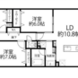間取 使い勝手の良い3LDK・2部屋が独立しているため、子供部屋として使いやすい間取り