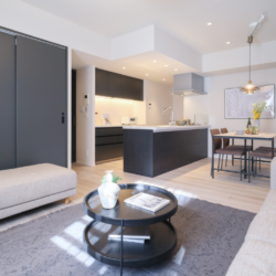 二面採光の窓から心地よい光と風が入ります居間