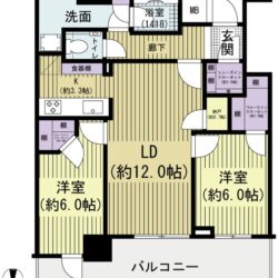 ・全部屋バルコニーに面し、廊下が短く無駄のない間取りです。 ・玄関脇にはトランクルーム（０．７６㎡、専有面積に含む） ・室内もウォークインクローゼット（２部屋）、シューズクローゼット、納戸など収納豊富	