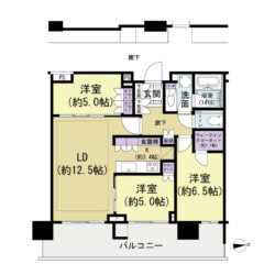 東向き・24階につき、晴海運河・豊洲方面を望む眺望です間取