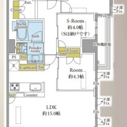 南東・南西角部屋　※室内リフォーム中です間取