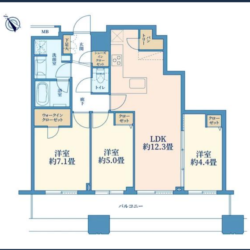 南西向きのお部屋です間取
