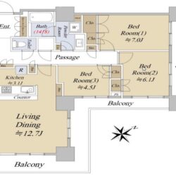 南東・北東角部屋間取