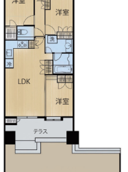 広めの3LDK＋専用庭付のお部屋です間取