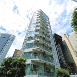 ■元赤坂１丁目の緑豊かな住環境×2018年築 ■赤坂御用地巽門徒歩５分 ■１フロア２部屋、１４階建 ■ペット飼育可（細則あり）外観
