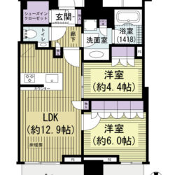 廊下が短く無駄のない間取りです。