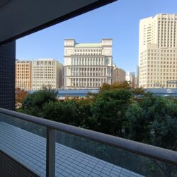 眼下に緑地帯があり、都心でありながら自然の癒しを感じられます。