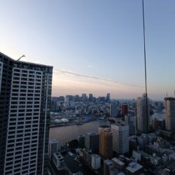 南西向き（築地再開発側）