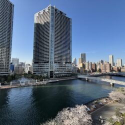 朝潮運河を眼下に望む眺望