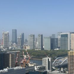 バルコニーから東京タワー一部を望む眺望