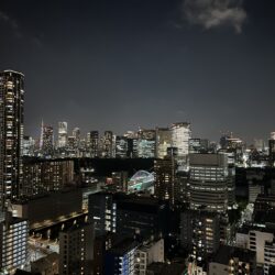 バルコニーから東京タワー一部を望む眺望（夜景）