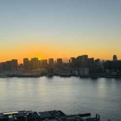 夕焼けに映える富士山