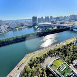 東雲運河を望む開放感あふれる眺望居間