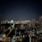 居間 築地市場跡地、浜離宮恩賜庭園を望む西向き眺望（夜景）