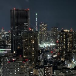 隅田川、都心を望む北向き眺望（夜景）