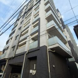 ホワイトを基調とした清潔感のある外観フォルムで１フロア３戸のプライバシーを備えた総戸数２７戸のマンションです。外観