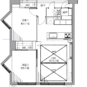 間取 2LDK（南西角部屋）