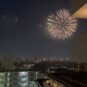 お部屋からは花火鑑賞の特等席。